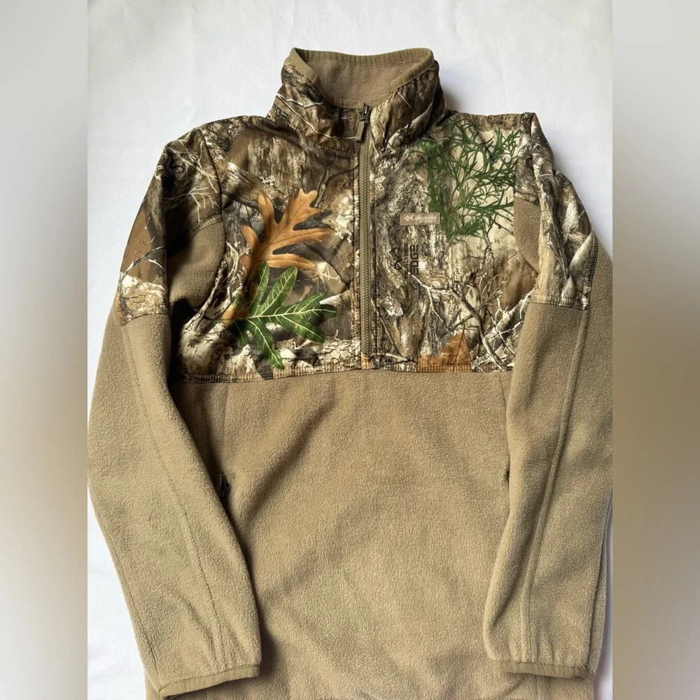 Columbia Kids Camouflage Fleece Jacket - Picture 1 of 7
